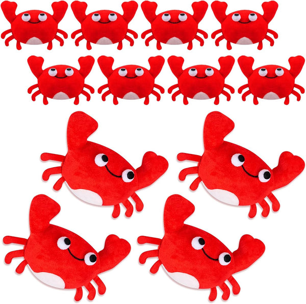 SYWHXY 12Pack Cute Plush Crab Lobster Doll Toy for Kids, Soft Mini Stuffed