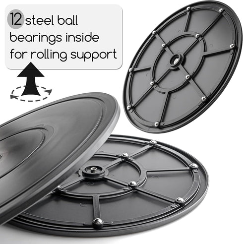 Famgee 12 Inch Heavy Duty Lazy Susan Turntable Rotating Swivel Stand with Steel Ball Bearings for Flat Panel Monitors
