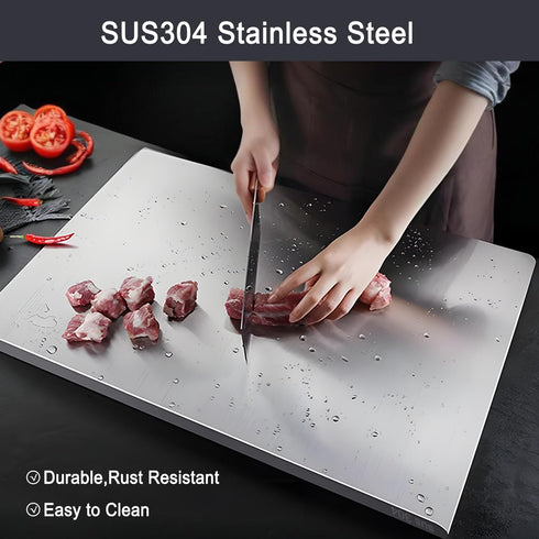 Scyllantric 304 Commercial (19.6 19.6in) Stainless Steel Cutting Board Stainless Steel Kitchen Chopping Boards