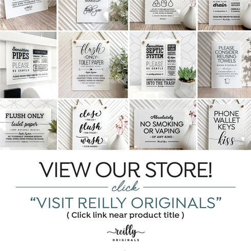 Please Do Not Cut Directly on Countertop Sign, 4x6 Inch Designer Sign Ready to Stick, Lean or Frame