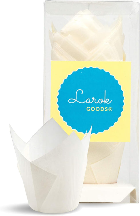 Tulip Baking Cupcake Liners, 100 Count Milk White Muffin Wrappers