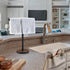 Countertop Hand Towel Stand, Free Standing Towel Rack with Weighted Wood Base for Bathroom and Kitchen