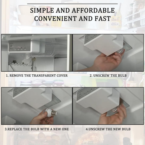 for Whirlpool Refrigerator Freezer LED Light Bulb, W11125625 W10820003 W11216993 Replacement