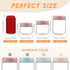 MOLADRI 4 Pack 12oz Glass Clear Storage Canister with Airtight Lid, Overnight Oats Containers, Small Cute Decorative