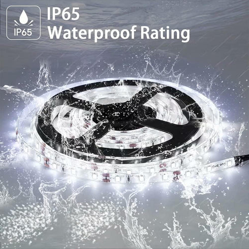 300 2835 6000K 12V 16.4ft/5m White LED Strip Lights, Waterproof cuttable SMD LED Tape, Flexible Ribbon, Kitchen Cabinet
