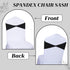 Pack 10 VDS of PCS | Black | Spandex Chair Sashes Bows Without Buckle | Stretch Elastic Banquet Universal Folding Chair