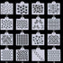 Uspacific 57 Pieces Cookie Stencil Set, Floral Leaf Baking Templates for Cookie, Cupcake, Fondant, Crafts Decor