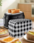 Toaster Cover 4 Slice, Vintage Farmhouse Black White Buffalo Check Plaid Dust Cover with Pockets for Kitchen