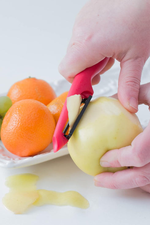 Cestari Kitchen Best Vegetable Peeler, Limited Edition Red Ceramic Veggie Peeler