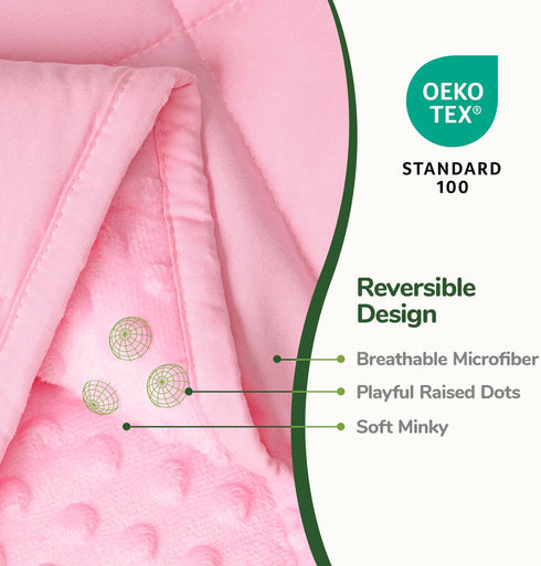 Cozy Home,3lbs 36 48inches, Sivio Weighted Blanket, Minky Dots Weighted Blanket,Soft and Cooling Heavy Blanket for Bed