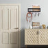 ADIIL Mail and Key Holder for Wall, Decorative Wooden Wall Key Rack Organizer with 4 Double Key Hooks, White