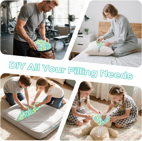 Garifon 12lbs Bean Bag Filler, Shredded Memory Foam Filling, Bean Bag Chair Filling Stuffing, Bean Bag Refill Insert