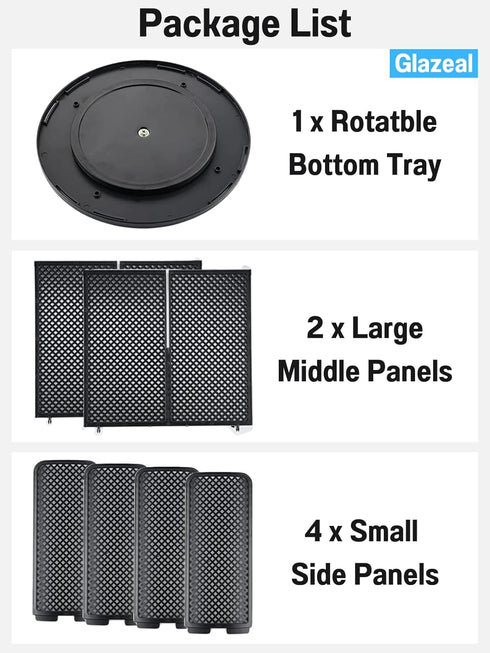 Rotatable Cup and Lid Organizer with 4 Compartments, Coffee Cup Dispenser for 5-16 oz Paper Cup Storage