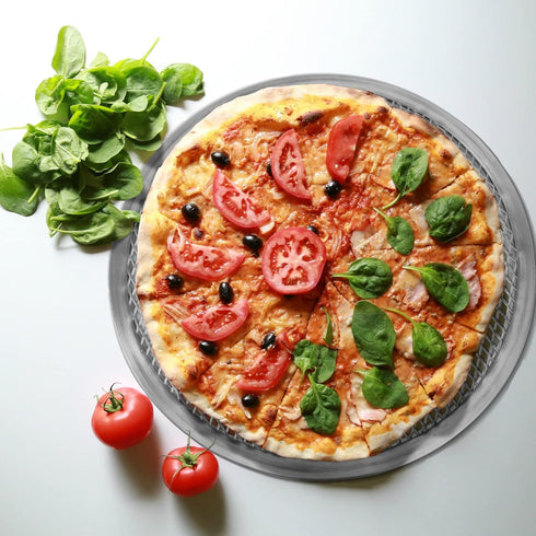 Alipis Pizza Screen Pizza Pan Net, 11inch Stainless Steel Pizza Baking Screen, Round Mesh Pizza Crisper
