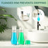Tokusatsu 8.8 oz Countertop, 1 Pack Mouthwash Dispenser for Bathroom, Clear Glass Refillable Mouthwash Container Bottle