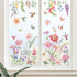 decalmile Spring Garden Flower Window Clings Double Sided Wildflower Butterflies Grass Easter Window Decals Anti-Collision Glass Window Doors Window Stickers Gifts for Her