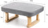 Lawei Small Footstool Ottoman, Rectangle Fabric Foot Stool Rest with Wooden Legs and Non-Slip Soft Padding, Modern