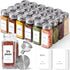 ComSaf Spice Jars with Shaker lids Adjustable, 4oz 24PCS45 Labels, Comdiment Jars