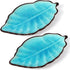 2 Pack Leaf Spoon Rest, Ceramic Ladle Holder, Modern Farmhouse Decorative Utensil Rester for Kitchen Counter