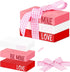Blulu Valentine's Day Decorative Mini Wooden Books 3 Pieces Wood Faux Books
