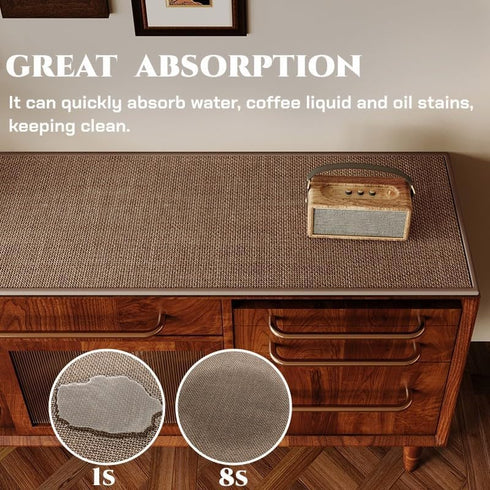 SMILEGIF 15.7''X31.5'') Sideboard Buffet Cabinet Cover, Super Absorbent Mat for Wood Buffet Table, Anti-Slip Top