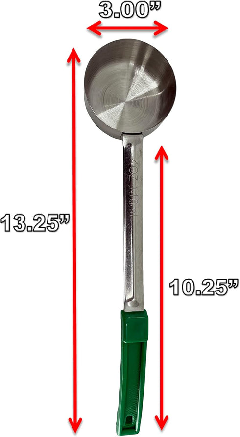 Stainless Steel Portion Control Serving Spoons Combo Packs (2oz, 3oz, 4oz Solid)