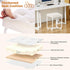 KFD01W BEWISHOME White Vanity Chair, Leather Vanity Stool, Small Stool Chair for Vanity, Square Ottoman Foot Stool