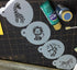 Designer Stencils Jungle Animals Cookie, Beige/Semi-Transparent, Fits 3" Circle