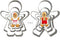Gingerbread Man and Woman Cookie Cutters Set, 6 pcs Stainless Steel Baking DIY Molds