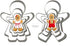 Gingerbread Man and Woman Cookie Cutters Set, 6 pcs Stainless Steel Baking DIY Molds