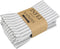 Plain Striped Cotton Linen Blended Dinner Cloth Napkins, Set of 12, 40 x 30 cm, Grey for Events & Home