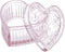 Gaolinci Crystal Glass Heart-Shaped Storage Box, Embossed Jewelry Box Candy Box with Lid