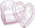 Gaolinci Crystal Glass Heart-Shaped Storage Box, Embossed Jewelry Box Candy Box with Lid