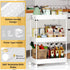 3 SPACEKEEPER Storage Rolling Cart, Tier Laundry Room Organization Utility Cart Bathroom Organizer Mobile Shelving Unit