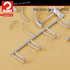 Mawa by Reston Lloyd Non-Slip Clothes Hanger for Belts, Set of 2, Style GH, Silver with 4 Hooks