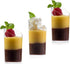 Zappy Elegant Clear Slanted Cylinder Mini Dessert Appetizer Cup - 2.5 oz Plastic Tasting/Sample Shot Glasses (25 Ct)