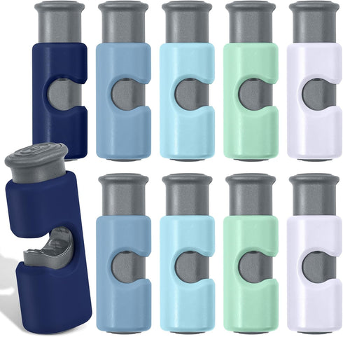10 Pack Squeeze and Lock Bread Bag Clips, Bread Clips Resuable, Bag Clips for Food Storage, Sturdy Bread Cilp, Heavy Plastic, Handy Bag Cinch, Easy to Use with Bread Bag Closures, 5 Colors