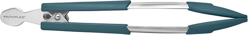 Rachael Ray Lil' Huggers Lazy Locking Cooking Tongs, Dishwasher Safe, 2-Piece Salad Serving Tools, Marine Blue