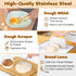 9" 10" 34oz HK Sourdough Starter Kit with Round & Oval Banneton Proofing Basket and Starter Jar - Beginner-Friendly