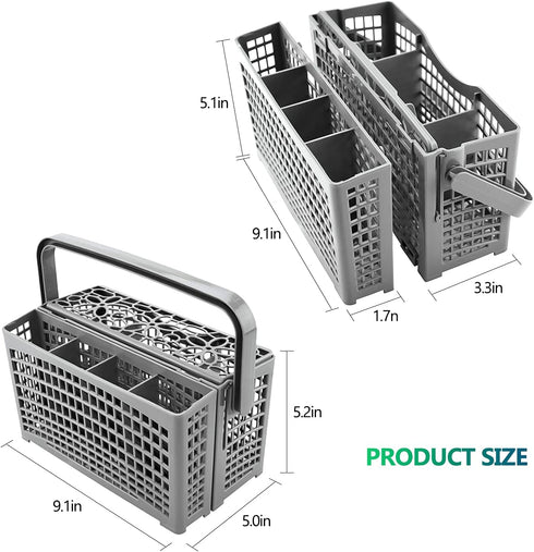 Cenipar Universal Dishwasher Silverware Replacement, 2 in 1 Utensil Basket with Handle