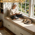 ROFIELTY Custom Bench Cushions, Window Seat Cushions with Non-Slip Bottom, Waterproof Indoor Outdoor Bench Cushion