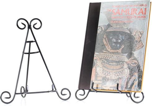 HUJI Sturdy Iron Display Stand Holder, 12" for Home Kitchen Decoration, Platters, Pictures, Frames, Books