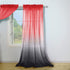 Mrs.Naturall Red and Black Curtains, 63 Inch Length, Set of 1 Sheer Panel for Bedroom Decor
