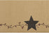 Pine Valley Quilts Country Primitive Burlap Valance Curtain, Star and Pip Design, 16x90