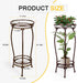 Gynyinly 2 Tier Rustproof Iron Plant Stand - Heavy Duty Outdoor Plant Stands For Patio, Balcony Or Garden Or Planter