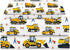 3D 1 2 Yasida Full Size Bed Sheets Boys Full Car Fitted Sheet Cartoon Excavator Truck Lifter Bedding Printed Washable