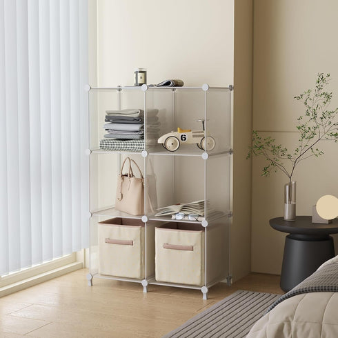 Closet 6 AWTATOS Cube Storage Organizer, Organizers and Storage, Cube Shelves Bookshelf, DIY Stackable Plastic Clothes