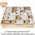 Juegoal Advent Calendar with 25 Drawers, Refillable Wooden Countdown to Christmas Gift for Kids, 12 Inches