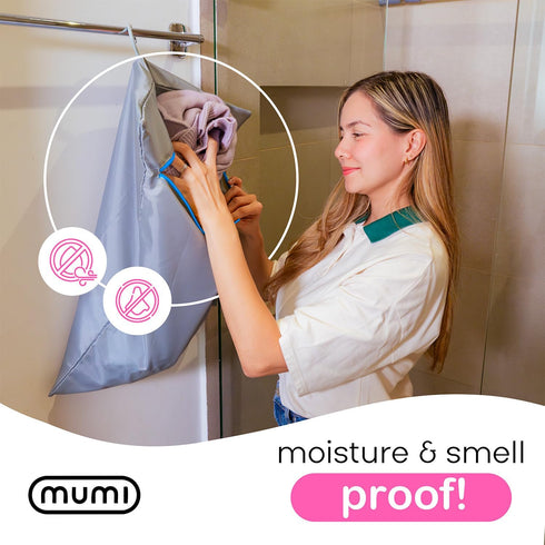 MUMI Travel Laundry Bag, Mesh Laundry Bags for Delicates with Hanger & Pouch, Large Laundry Net Bag