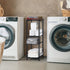 OYEAL Toilet Paper Storage Cabinet, Black Small Bathroom Side Shelf with Drawer for Bathroom, Laundry Room